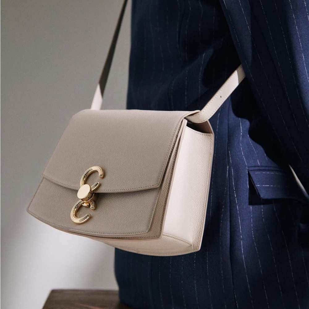 Cafuné Pendulum Mushroom Taupe Textured Leather Bag - Picture 8 of 8
